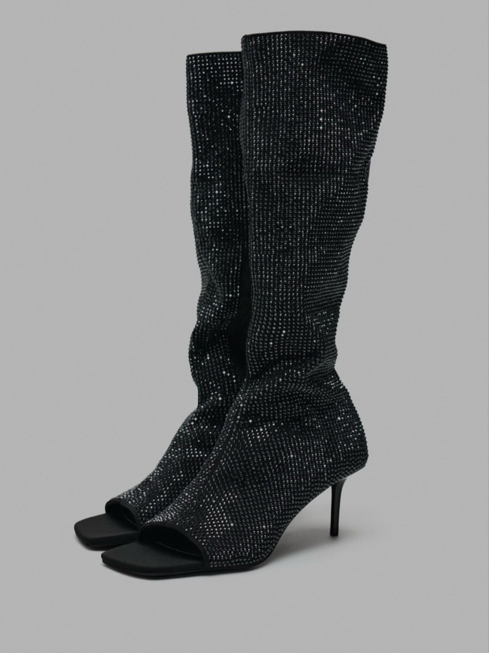 Black Rhinestone Over-the-Knee Boots NWT